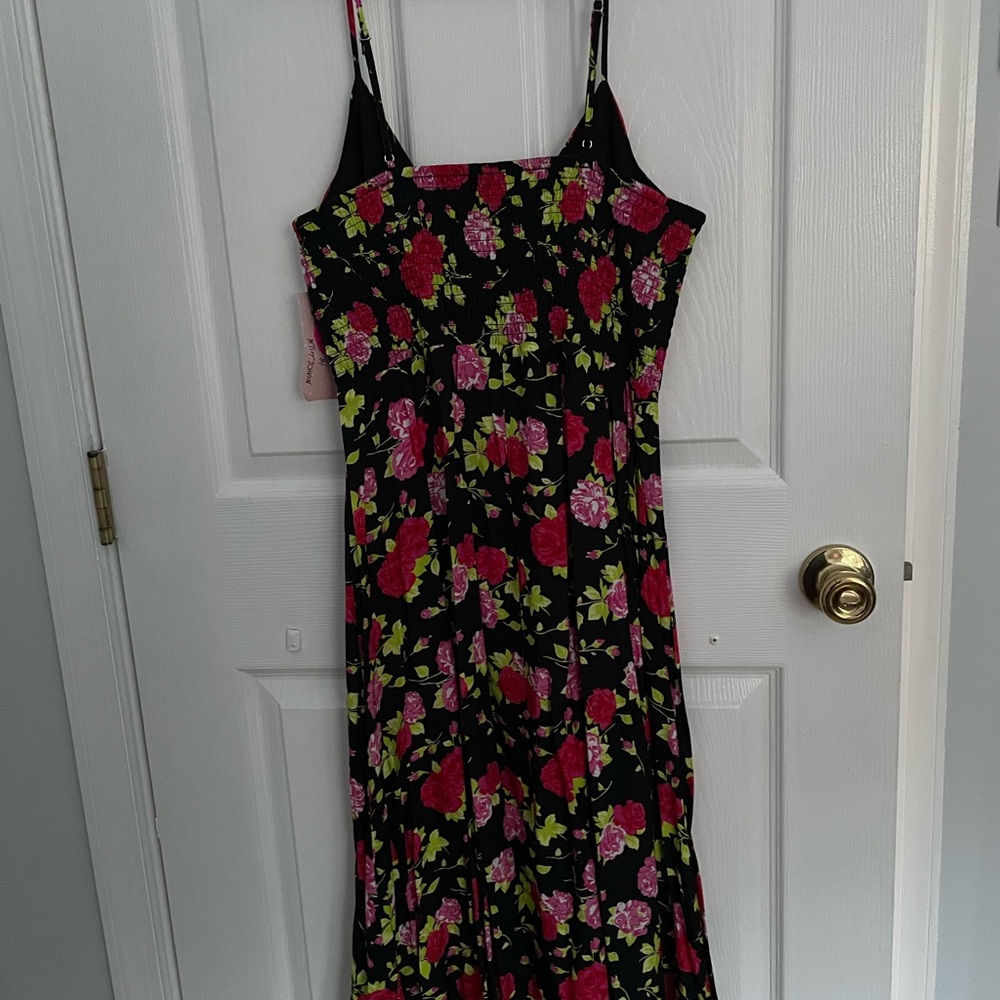 Betsey Johnson Black Floral Midi Dress - Picture 4 of 5